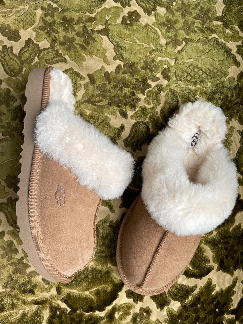 UGG Cozy Suede Chestnut Slippers